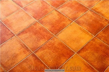 Red-Terracotta Tile Floor