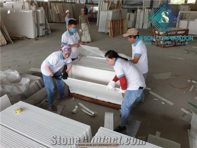 Packing White Marble Slab