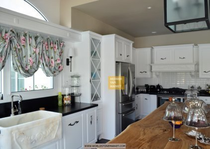 White Marble Kitchen Sink